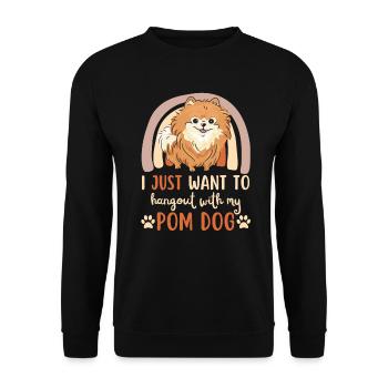 Sweet dwarf spitz lover kawaii - Unisex Sweatshirt - black - Front - Alina (178cm) & Michal (187cm)