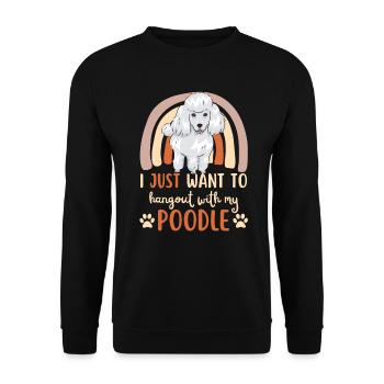 Sweet Poodle Lover Kawaii - Unisex Sweatshirt - black - Front - Alina (178cm) & Michal (187cm)