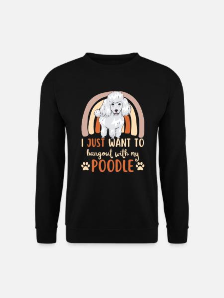 Doux caniche amoureux Kawaii - Sweat-shirt Unisexe - noir