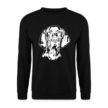 Hungarian Vizsla Portrait Dog Dogs Wilsigns - Unisex Sweatshirt - black - Front - Alina (178cm) & Michal (187cm)