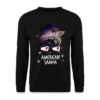 American Samoa - Unisex Sweatshirt - black - Front - Alina (178cm) & Michal (187cm)