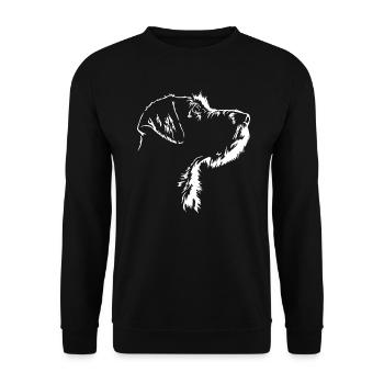 Wirehaired Vizsla Dog Dogs Vischel Wilsigns - Unisex Sweatshirt - black - Front - Alina (178cm) & Michal (187cm)
