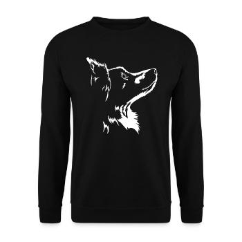 Border Collie Chiens Chien de troupeau Chiens Wilsigns - Sweat-shirt Unisexe - noir - Devant - Alina (178cm) & Michal (187cm)