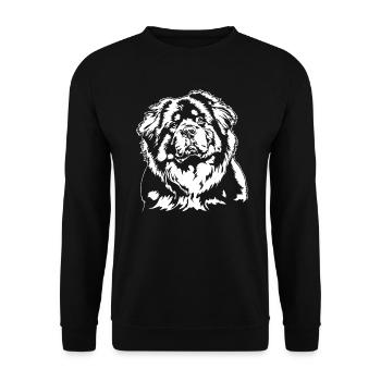 Do Khyi Tibetan Mastiff Portrait Dogs Wilsigns - Unisex Sweatshirt - black - Front - Alina (178cm) & Michal (187cm)