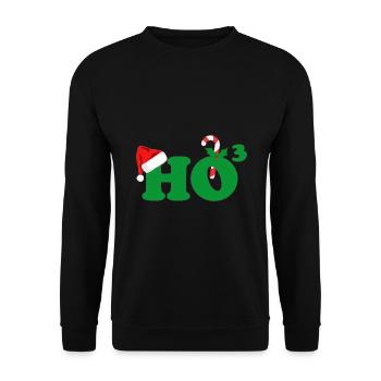 HOHOHO Noël HO Hoch 3 concours de noël - Sweat-shirt Unisexe - noir - Devant - Alina (178cm) & Michal (187cm)