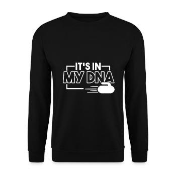 Curling Curling Is In My DNA - Unisex Sweatshirt - black - Front - Alina (178cm) & Michal (187cm)