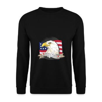 American Eagle USA - Unisex Sweatshirt - black - Front - Alina (178cm) & Michal (187cm)