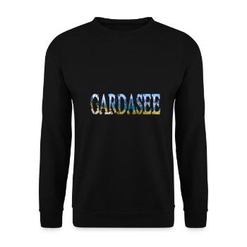 Lake Garda Italy - Unisex Sweatshirt - black - Front - Alina (178cm) & Michal (187cm)