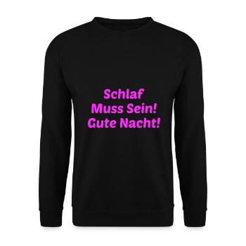 Schlafen Langschläfer Schlaf Morgenmuffel - Unisex Pullover - Schwarz - Vorne - Alina (178cm) & Michal (187cm)
