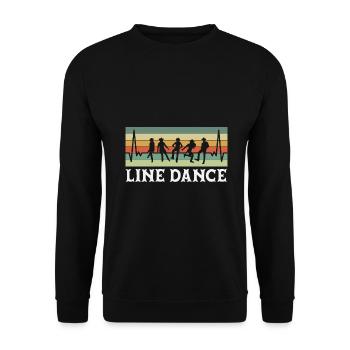 Line Dance Music - Unisex Sweatshirt - black - Front - Alina (178cm) & Michal (187cm)