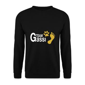 Team Gassi - Ich und mein Hund - Unisex Pullover - Schwarz - Vorne - Alina (178cm) & Michal (187cm)
