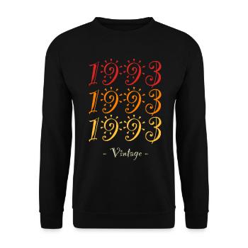 1993 vintage - Unisex Sweatshirt - black - Front - Alina (178cm) & Michal (187cm)