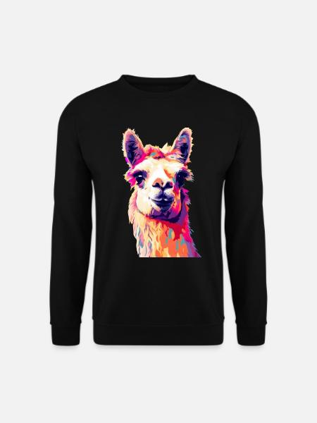 Lama - Unisex Pullover - Schwarz