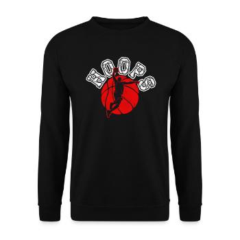 Basketball B-Ball Hoops Sport Gift Idea - Unisex Sweatshirt - black - Front - Alina (178cm) & Michal (187cm)
