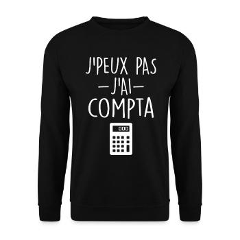 Comptable | Comptabilité | Compter | Chiffre - Sweat-shirt Unisexe - noir - Devant - Alina (178cm) & Michal (187cm)