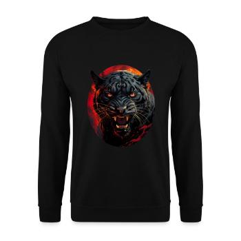 Panther - Unisex Pullover - Schwarz - Vorne - Alina (178cm) & Michal (187cm)