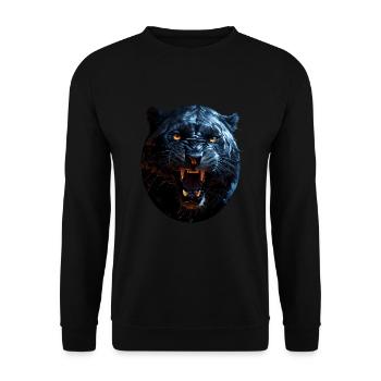 Panther - Unisex Pullover - Schwarz - Vorne - Alina (178cm) & Michal (187cm)