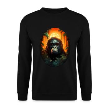 Gorilla - Unisex Sweatshirt - black - Front - Alina (178cm) & Michal (187cm)