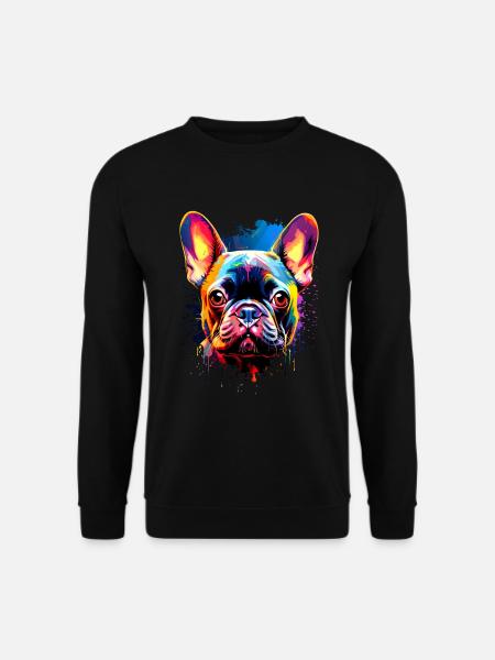Französische Bulldogge Colorful - Unisex sweater - sort