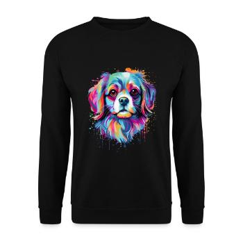 Pékinois coloré - Sweat-shirt Unisexe - noir - Devant - Alina (178cm) & Michal (187cm)