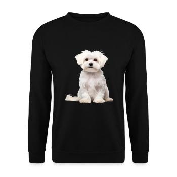 Maltese - Unisex Sweatshirt - black - Front - Alina (178cm) & Michal (187cm)