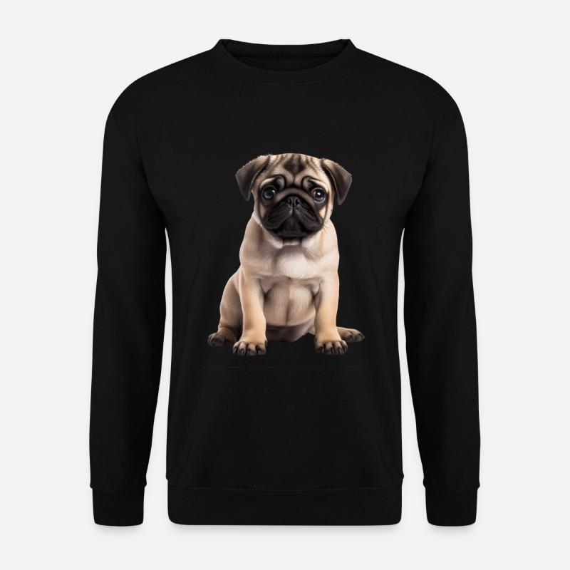 Mops - Unisex Pullover - Schwarz