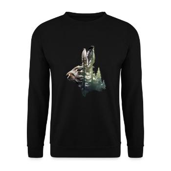 Hare - Unisex Sweatshirt - black - Front - Alina (178cm) & Michal (187cm)