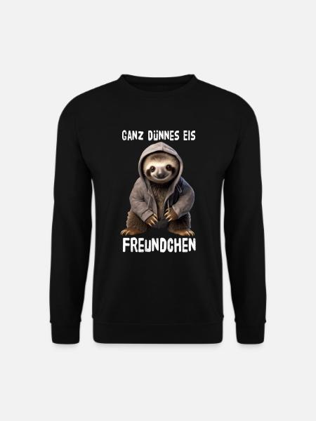 Glace très mince ami paresseux - Sweat-shirt Unisexe - noir