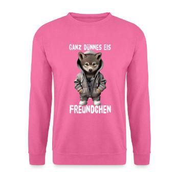 Very Thin Ice Friend Wolf - Unisex Sweatshirt - pink - Front