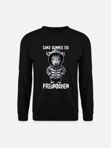Very Thin Ice Friend Zebra - Unisex Sweatshirt - black