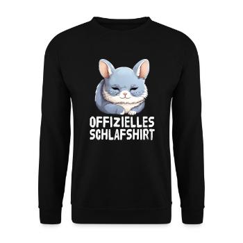 Chemise de nuit officielle en chinchilla - Sweat-shirt Unisexe - noir - Devant - Alina (178cm) & Michal (187cm)