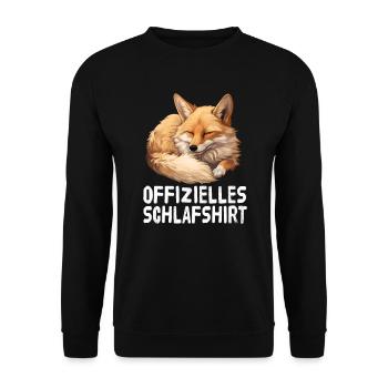 Official Jackal Sleep Shirt - Unisex Sweatshirt - black - Front - Alina (178cm) & Michal (187cm)