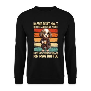 Coffee Don't Talk Coffee Don't Whine Beagle - Unisex Sweatshirt - black - Front - Alina (178cm) & Michal (187cm)