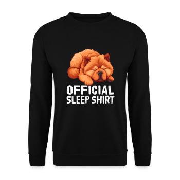 Offizielles Schlafshirt Chow Chow Chow - Unisex Pullover - Schwarz - Vorne - Alina (178cm) & Michal (187cm)
