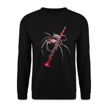 Spinne Klarinette - Unisex Pullover - Schwarz - Vorne - Alina (178cm) & Michal (187cm)