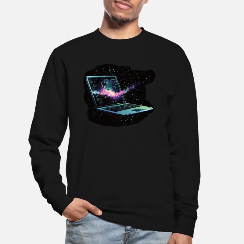 Ordinateur portable dans l’espace - Informatique - Nerd Sweat-shirt Unisexe