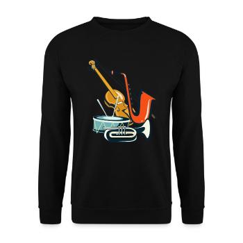 Violon cadeau musique saxophone trompette tambour - Sweat-shirt Unisexe - noir - Devant - Alina (178cm) & Michal (187cm)