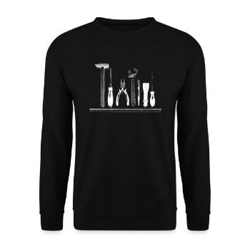 Tool artisan gift idea for home improvement - Unisex Sweatshirt - black - Front - Alina (178cm) & Michal (187cm)