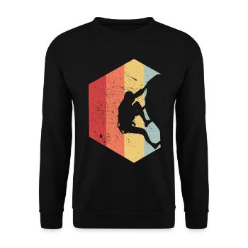 Climbing Mountain Rock Climbing Sport - Unisex Sweatshirt - black - Front - Alina (178cm) & Michal (187cm)