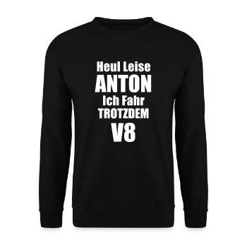 V8 8 cylinder cool saying - Unisex Sweatshirt - black - Front - Alina (178cm) & Michal (187cm)