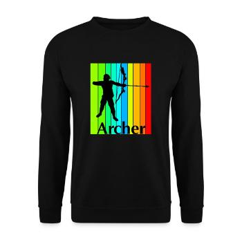 Archer - Sweat-shirt Unisexe - noir - Devant - Alina (178cm) & Michal (187cm)