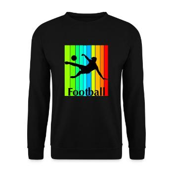 Football Fussball Soccer - Unisex Pullover - Schwarz - Vorne - Alina (178cm) & Michal (187cm)
