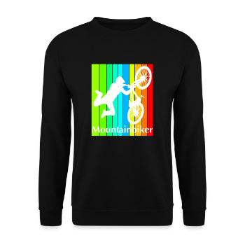 Mountainbiker - Unisex Pullover - Schwarz - Vorne - Alina (178cm) & Michal (187cm)