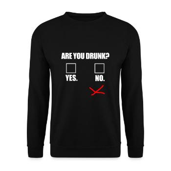 Are You Drunk Drinker Drunkard - Unisex Sweatshirt - black - Front - Alina (178cm) & Michal (187cm)