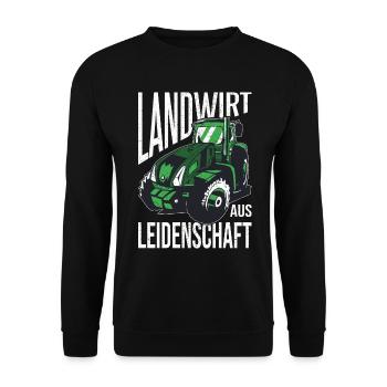 Landwirt aus Leidenschaft - Unisex Pullover - Schwarz - Vorne - Alina (178cm) & Michal (187cm)