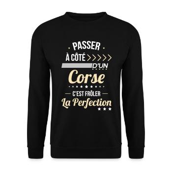 Corse - Frôler la perfection - Sweat-shirt Unisexe - noir - Devant - Alina (178cm) & Michal (187cm)