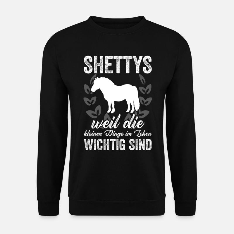 Shetlandpony Pferde Reiten Pony Geschenkidee - Unisex Pullover - Schwarz