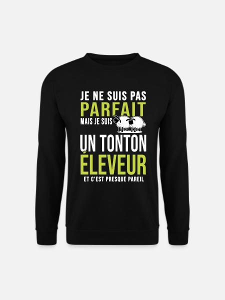 pas parfait tonton oncle éleveur brebis mouton - Sweat-shirt Unisexe - noir