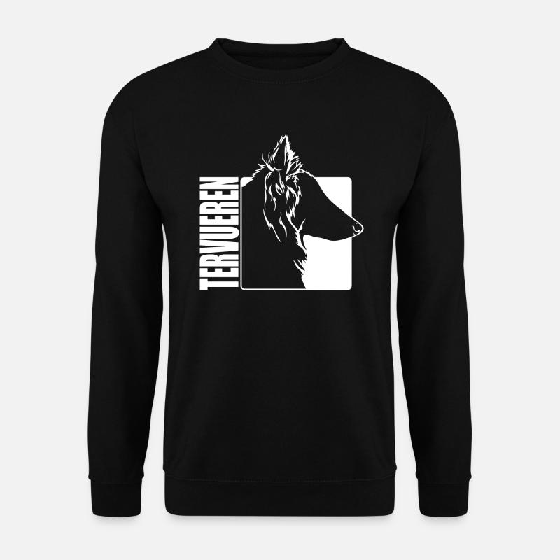 Tervueren Profil Hunde Hund Wilsigns - Unisex Pullover - Schwarz