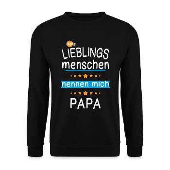 My favorite people call me Daddy Father's Day - Unisex Sweatshirt - black - Front - Alina (178cm) & Michal (187cm)